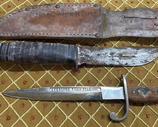 Western Knife/WW2 Belgian Souvenir Bayonet