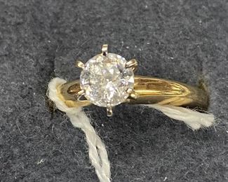 14K Gold CZ Ring