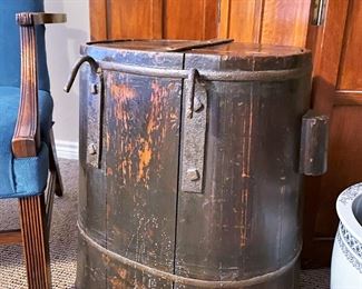 Antique vineyard grape harvest carrier hod