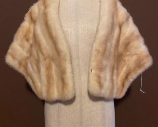 Vintage blonde mink stole from Sanger Harris