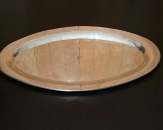 Vintage sterling silver salver tray made by California Esterling  of Taxco, Mexico 