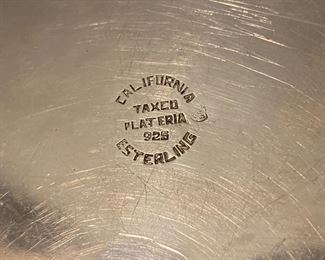 Vintage sterling silver salver tray made by California Esterling  of Taxco, Mexico 
