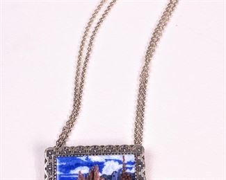 Amado M. Peña Jr. "Mestizo Series" Paseo El Valle Sterling Silver Converter Necklace & Pin