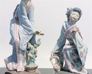 More Llardro porcelain from Spain of Geishas  Mayumi  1449 made from 1983 to 1998 and Yuki 1448 