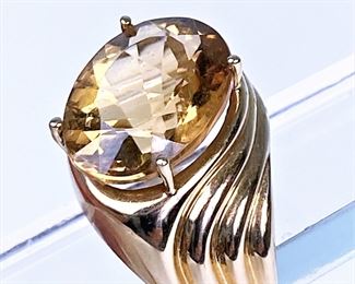 10k yellow gold ring and marked TCR