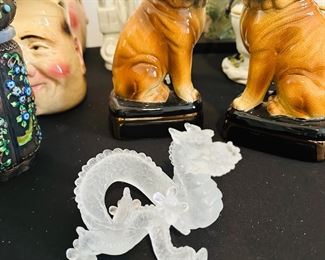 1990’s Daum Pate De Verre glass dragon 