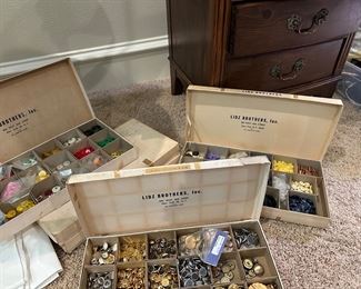 Lidz brothers buttons boxes 
Huge collection of buttons 