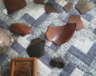 Native american pottery shards 