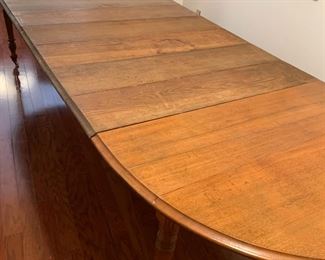 #6	Farm House Style Wood Table w/8 leaves - 125x43.5x30	 $175.00 
