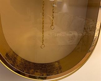 #16	70's Oval Clock w/pendulum - 12x36 by accessory Art Co. in Huntington Beach	 $40.00 
