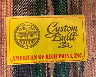 #20	Furn. By American  of Highpoint NC Sofa Sleeper Pink/Green - 80" L - You Move	 $40.00 
