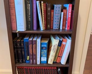 #22	3 shelf Bookcase - 9.5Dx22x41 - wood/pressed wood (as is Back)	 $35.00 
