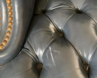 #65	Blue Button Back Wingback Chair w/nailhead Trim (as is)	 $75.00 
