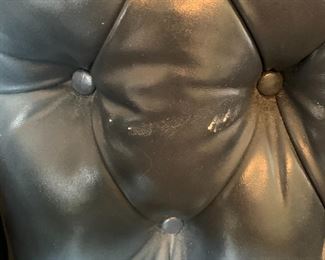 #65	Blue Button Back Wingback Chair w/nailhead Trim (as is)	 $75.00 
