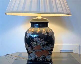 #71	Black Hand-painted Lamp 31" Tall	 $50.00 
