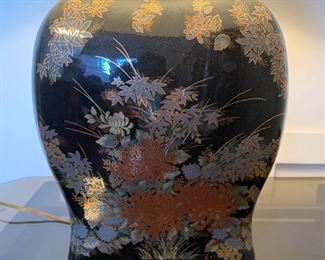 #71	Black Hand-painted Lamp 31" Tall	 $50.00 
