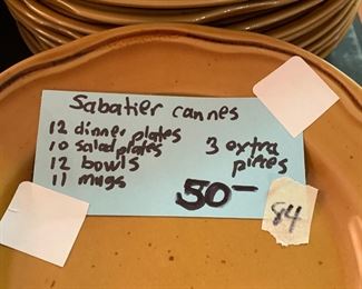 #84	Sabatier Cannes China Set 	 $50.00 
