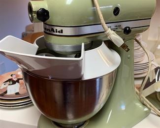 #85	Green Kitchenaid 10 speed Mixer w/5 attachments - working	 $150.00 

