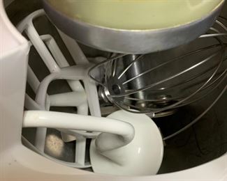 #85	Green Kitchenaid 10 speed Mixer w/5 attachments - working	 $150.00 
