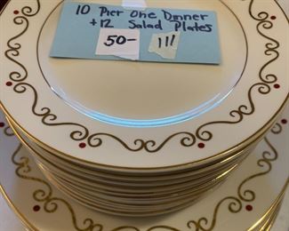 #111	Pier 1 Dinner & Salad Plates set of 22 plates 	 $50.00 
