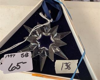 #138	Swarovski Crystal Ornament	 $65.00 
