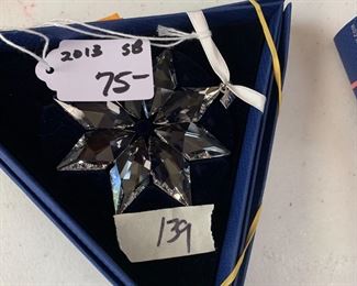 #139	Swarovski Crystal Ornament	 $75.00 
