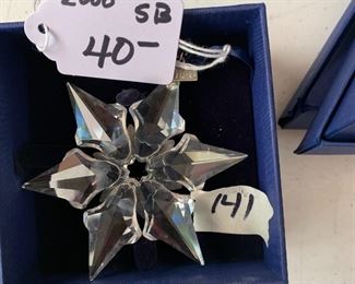 #141	Swarovski Crystal Ornament	 $40.00 
