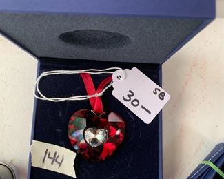 #144	Red Swarovski Heart	 $30.00 
