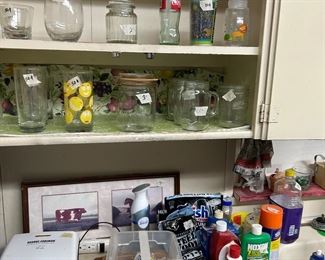 Glassware and cleaning supplies 25 cents each