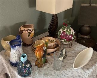 1 dollar each, lamp 5$