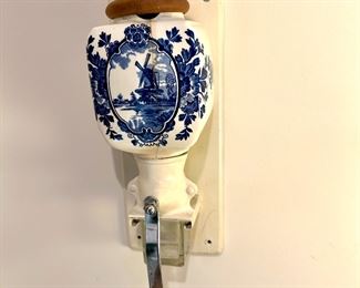 Dutch Delft Wall Coffee Mill