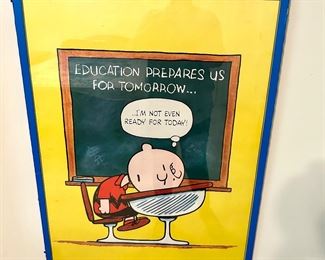 Vintage Charlie Brown Hallmark Poster