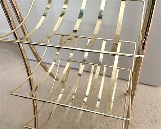 Gold Tone Brass Magazine Rack