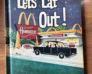 "Lets Eat Out" John Jones children's book about McDonald's 1965