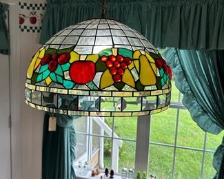 Glass Light Fixture with Fruit