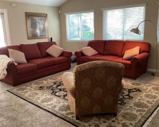Sofas - rug -occasional chair-lamps