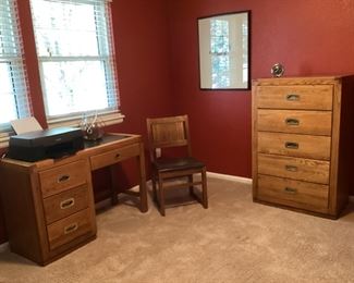 Hinkle desk chair and chest of drawers.