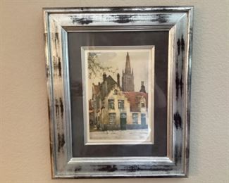 Signed " A Marc " framed artwork