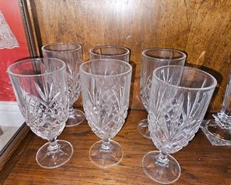 Vtg Heavy Cut Lead Crystal Tall Water Glass!