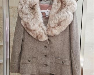 Vintage Fur Lined Collar Suit from Jacobson's