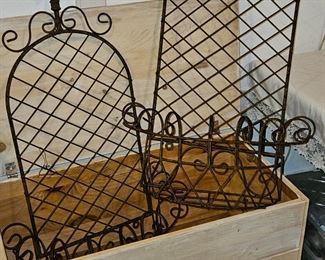 Wrought Iron Hanging Plant Holders!