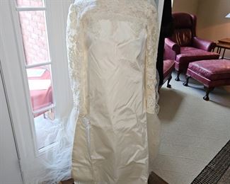 Vintage Satin Wedding Dress!