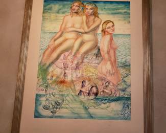 Mixed media on paper by Alejandro Romero