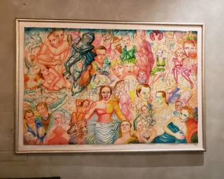 Mixed media on paper by Alejandro Romero