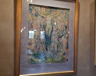 Mixed media on paper by Alejandro Romero