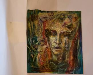 Mixed media on paper by Alejandro Romero