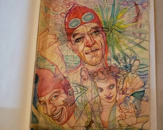 Mixed media on paper by Alejandro Romero