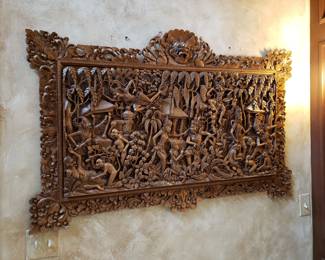 Thai wall carving
