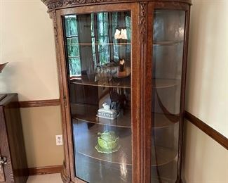 RJ Horner 'school' oak display/china cabinet.