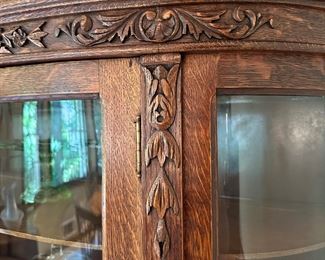 RJ Horner 'school' oak display/china cabinet.